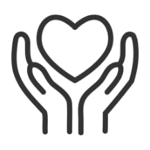 Icon Hände halten Herz
