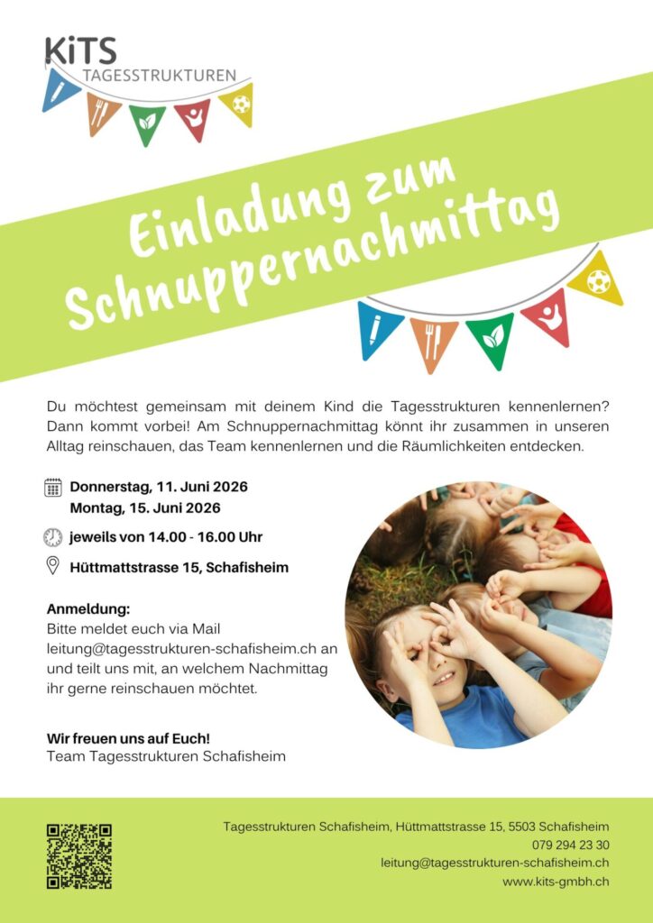 Schnuppernachmittage in Schafisheim